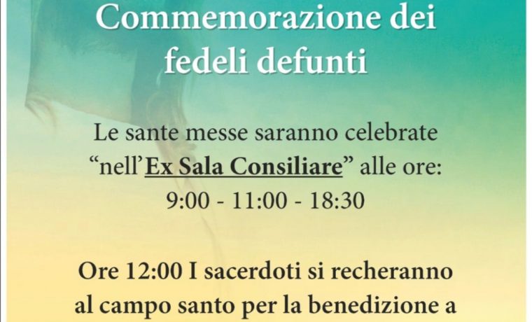 Avviso per le celebrazioni del 2 novembre – Commemorazione dei Defunti